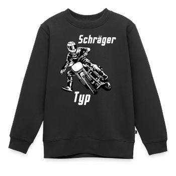 Schraeger Typ Motorrad - Kinder Premium Organic Sweatshirt - Schwarz - Vorne - AI Model Kid Female (0cm)