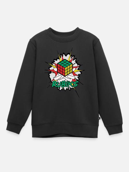 Rubik's Cube Comic Explosion - Sweat Premium enfant bio - noir