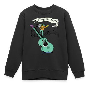 Le chemin vers le ciel, way to heaven - Sweat Premium enfant bio - noir - Devant - AI Model Kid Female (0cm)