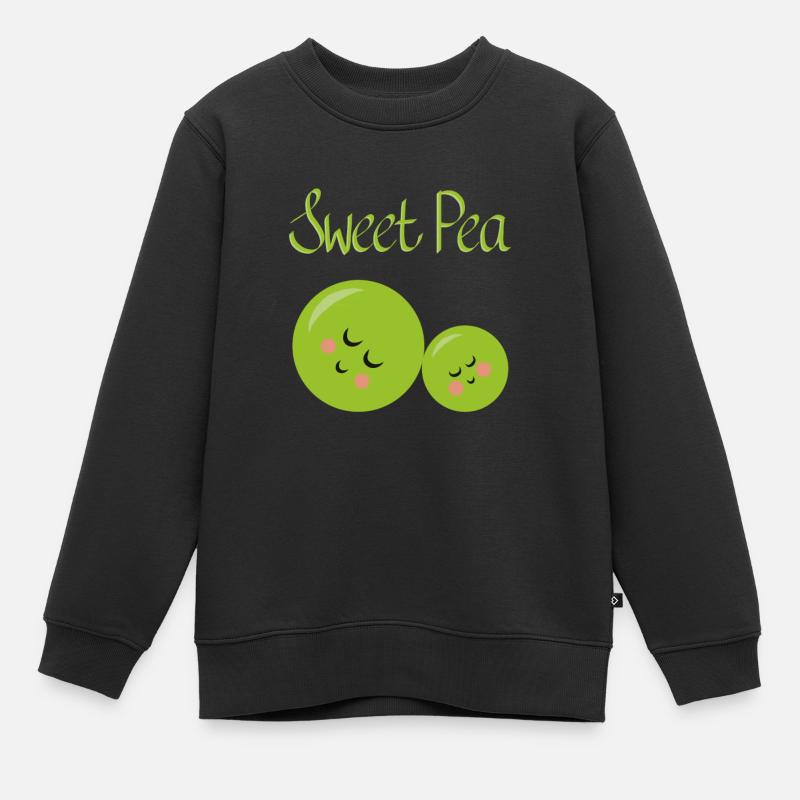 Pois de senteur - Sweat Premium enfant bio - noir