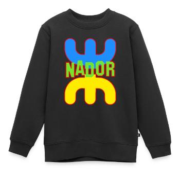 Die Stadt Nador - Kinder Premium Organic Sweatshirt - Schwarz - Vorne - AI Model Kid Female (0cm)