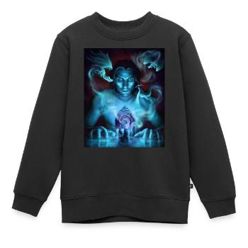 d'invocation barbare aux œufs de dragon - Sweat Premium enfant bio - noir - Devant - AI Model Kid Female (0cm)