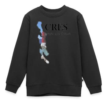 Île de Cres - plus que des vacances - Sweat Premium enfant bio - noir - Devant - AI Model Kid Female (0cm)