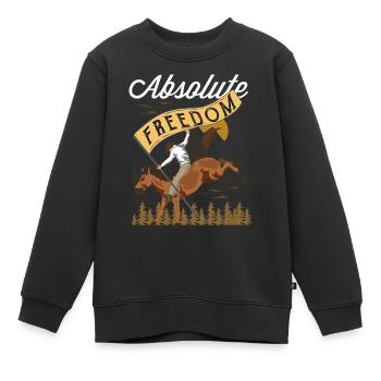 Cowboy - Kinder Premium Organic Sweatshirt - Schwarz - Vorne - AI Model Kid Female (0cm)
