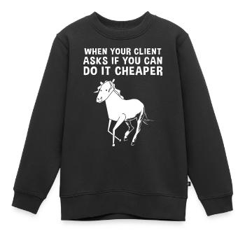 Grafiker Designerin Grafik Designer Künstlerin - Kinder Premium Organic Sweatshirt - Schwarz - Vorne - AI Model Kid Female (0cm)