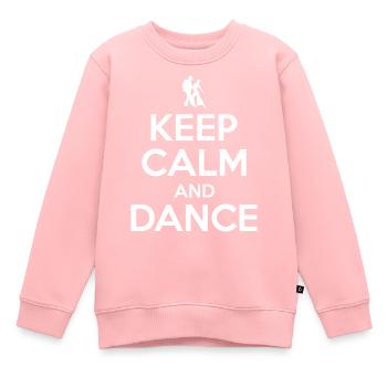 Keep calm and dance - salsa dancer gift - Kids Premium Organic Sweatshirt - rose - Front - AI Model Kid Female (0cm)