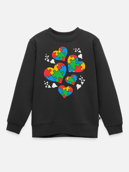 Conscience de l’autisme - Sweat Premium enfant bio - noir