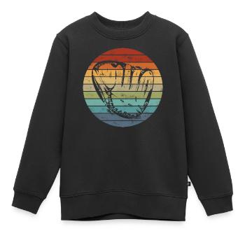Baseball - Kinder Premium Organic Sweatshirt - Schwarz - Vorne - AI Model Kid Female (0cm)