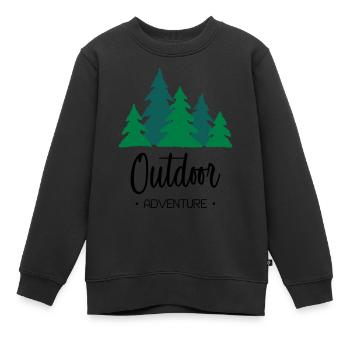Outdoor Adventure - Kinder Premium Organic Sweatshirt - Schwarz - Vorne - AI Model Kid Female (0cm)