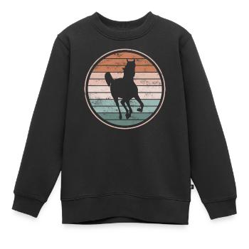 Cheval chevaux - Sweat Premium enfant bio - noir - Devant - AI Model Kid Female (0cm)