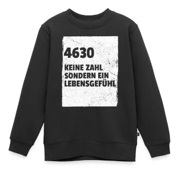 4630 Bochum - Kinder Premium Organic Sweatshirt - Schwarz - Vorne - AI Model Kid Female (0cm)