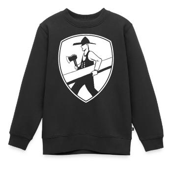 Zimmermann Wappen - Kinder Premium Organic Sweatshirt - Schwarz - Vorne - AI Model Kid Female (0cm)