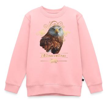 Milan réel - Sweat Premium enfant bio - rose - Devant - AI Model Kid Female (0cm)