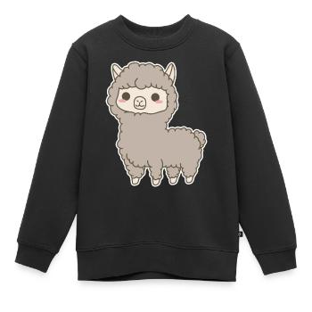 Alpaka - Kinder Premium Organic Sweatshirt - Schwarz - Vorne - AI Model Kid Female (0cm)