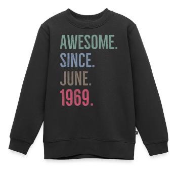 Génial depuis juin 1969 - Sweat Premium enfant bio - noir - Devant - AI Model Kid Female (0cm)
