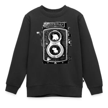 Kamera - Kinder Premium Organic Sweatshirt - Schwarz - Vorne - AI Model Kid Female (0cm)