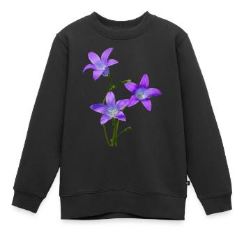 Bluebells - Kids Premium Organic Sweatshirt - black - Front - AI Model Kid Female (0cm)