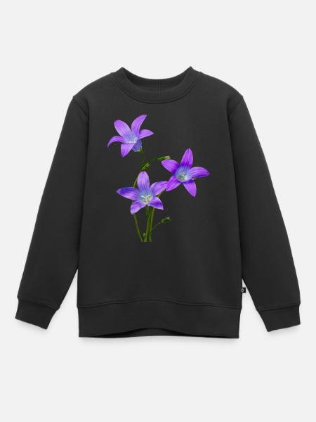 Jacinthes - Sweat Premium enfant bio - noir