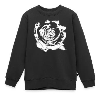 Blume weiß weiße Blume Blumen weiß weiße Blumen - Kinder Premium Organic Sweatshirt - Schwarz - Vorne - AI Model Kid Female (0cm)