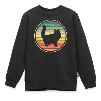 Chats Chats - Sweat Premium enfant bio - noir - Devant - AI Model Kid Female (0cm)
