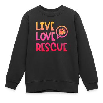 Rettungshund Suchhund Diensthund Pfote - Kinder Premium Organic Sweatshirt - Schwarz - Vorne - AI Model Kid Female (0cm)