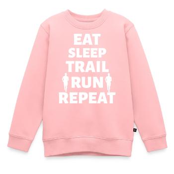 Course de marathon - Sweat Premium enfant bio - rose - Devant - AI Model Kid Female (0cm)