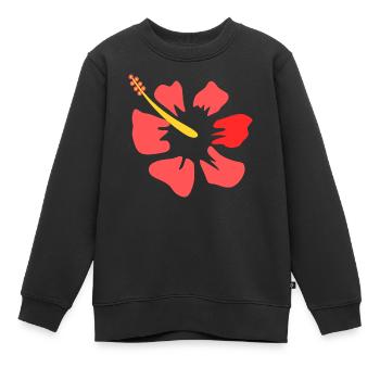 Fleur Rose Rose Fleur Fleurs Rose Rose Fleurs - Sweat Premium enfant bio - noir - Devant - AI Model Kid Female (0cm)