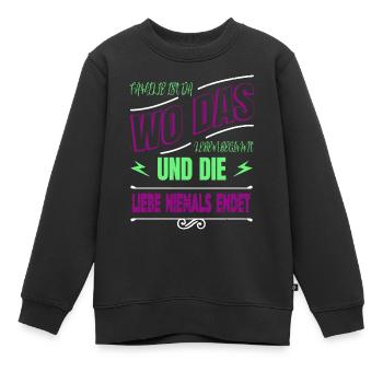 geek sprüche statement geschenkidee lustig - Kinder Premium Organic Sweatshirt - Schwarz - Vorne - AI Model Kid Female (0cm)