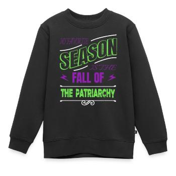 soutenez votre citation noire libérale locale - Sweat Premium enfant bio - noir - Devant - AI Model Kid Female (0cm)