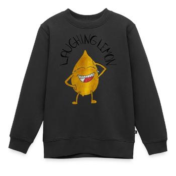 LaughingLemon - Kinder Premium Organic Sweatshirt - Schwarz - Vorne - AI Model Kid Female (0cm)