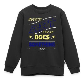 computer language - Kinder Premium Organic Sweatshirt - Schwarz - Vorne - AI Model Kid Female (0cm)