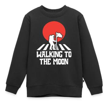 Walking to the Moon - Kinder Premium Organic Sweatshirt - Schwarz - Vorne - AI Model Kid Female (0cm)