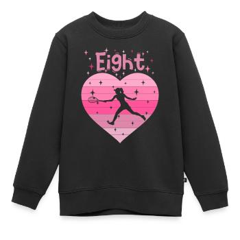 8. Geburtstag Tennis Tennisspielerin Mädchen - Kinder Premium Organic Sweatshirt - Schwarz - Vorne - AI Model Kid Female (0cm)