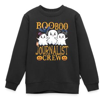 Journalist uu Lustiger Journalist - Kinder Premium Organic Sweatshirt - Schwarz - Vorne - AI Model Kid Female (0cm)
