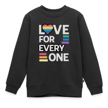 L’amour unisexe arc-en-ciel pour tout le monde - Sweat Premium enfant bio - noir - Devant - AI Model Kid Female (0cm)