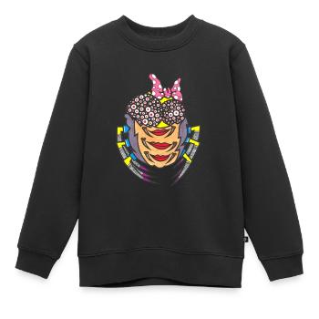 Spinnen Frau - Kinder Premium Organic Sweatshirt - Schwarz - Vorne - AI Model Kid Female (0cm)