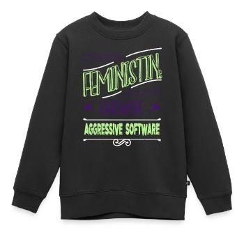a womans place ansage demonstration beziehung - Kinder Premium Organic Sweatshirt - Schwarz - Vorne - AI Model Kid Female (0cm)