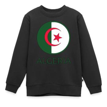 Algerien - Kinder Premium Organic Sweatshirt - Schwarz - Vorne - AI Model Kid Female (0cm)