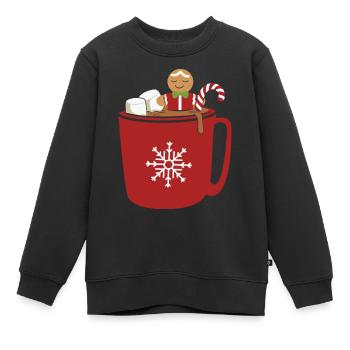 Cadeaux de Noël Noël - Sweat Premium enfant bio - noir - Devant - AI Model Kid Female (0cm)