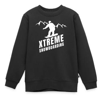 ski, snowboard, sports d'hiver - Sweat Premium enfant bio - noir - Devant - AI Model Kid Female (0cm)