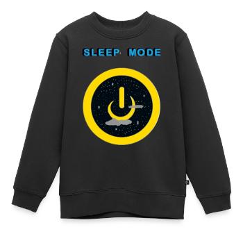 Mode veille - Sweat Premium enfant bio - noir - Devant - AI Model Kid Female (0cm)