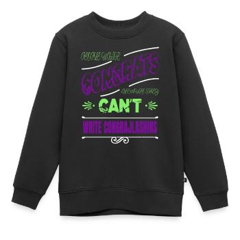 contentwriter blog joke books literary funny cool - Kinder Premium Organic Sweatshirt - Schwarz - Vorne - AI Model Kid Female (0cm)