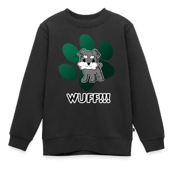 Wuff-Hund - Kinder Premium Organic Sweatshirt - Schwarz - Vorne - AI Model Kid Female (0cm)