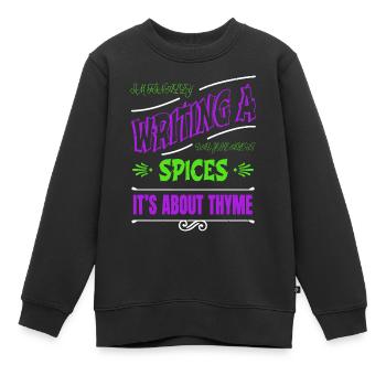 Châssis génial Contentwriter Cups Littéraire Heureux - Sweat Premium enfant bio - noir - Devant - AI Model Kid Female (0cm)
