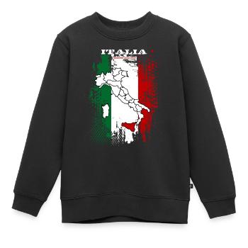 Regione Siciliana - Kinder Premium Organic Sweatshirt - Schwarz - Vorne - AI Model Kid Female (0cm)