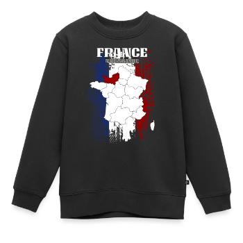 Normandie - Kinder Premium Organic Sweatshirt - Schwarz - Vorne - AI Model Kid Female (0cm)