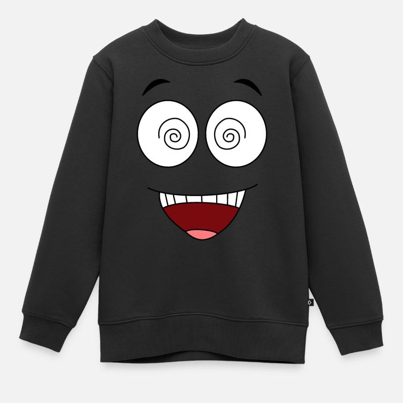 Visage fou - Sweat Premium enfant bio - noir