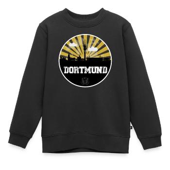 Match à domicile Dortmund Skyline - Sweat Premium enfant bio - noir - Devant - AI Model Kid Female (0cm)