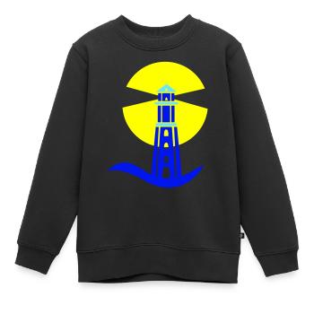 leuchtturm - Kinder Premium Organic Sweatshirt - Schwarz - Vorne - AI Model Kid Female (0cm)