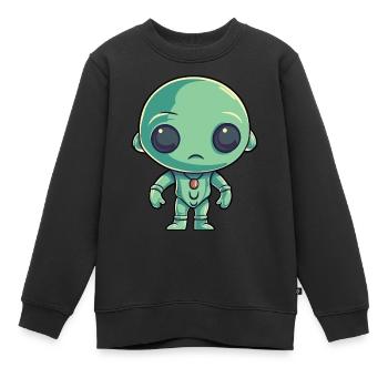Alien - Sweat Premium enfant bio - noir - Devant - AI Model Kid Female (0cm)